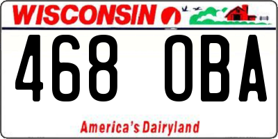 WI license plate 468OBA
