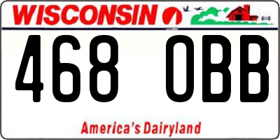 WI license plate 468OBB