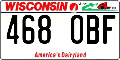 WI license plate 468OBF