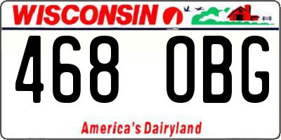 WI license plate 468OBG