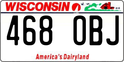 WI license plate 468OBJ