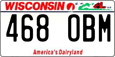 WI license plate 468OBM