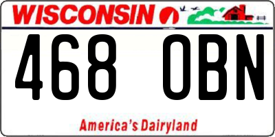 WI license plate 468OBN