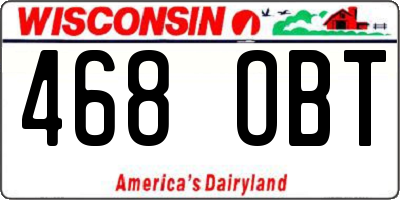 WI license plate 468OBT