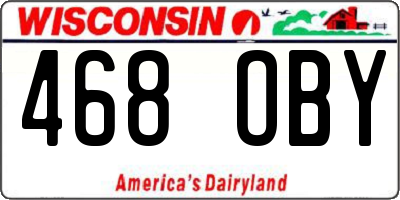 WI license plate 468OBY
