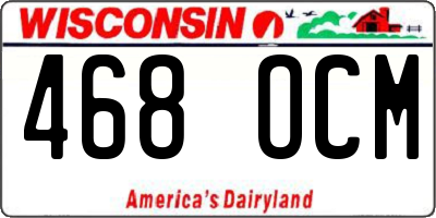 WI license plate 468OCM