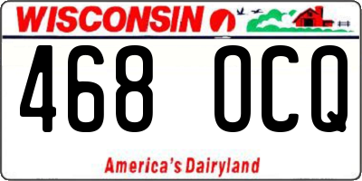 WI license plate 468OCQ
