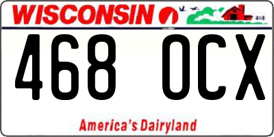 WI license plate 468OCX