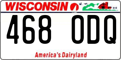 WI license plate 468ODQ