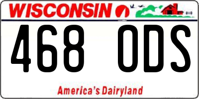 WI license plate 468ODS