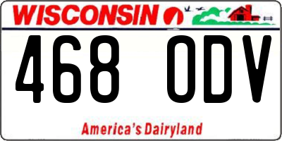 WI license plate 468ODV