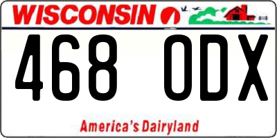 WI license plate 468ODX