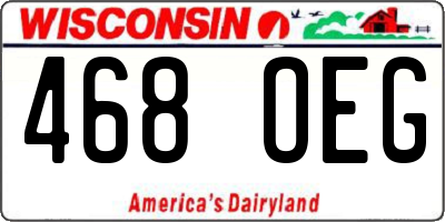 WI license plate 468OEG