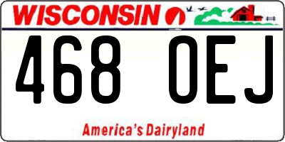 WI license plate 468OEJ