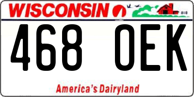 WI license plate 468OEK