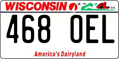 WI license plate 468OEL