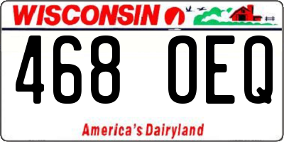 WI license plate 468OEQ