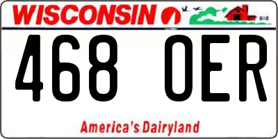 WI license plate 468OER