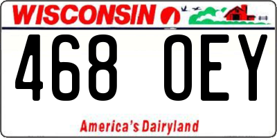 WI license plate 468OEY