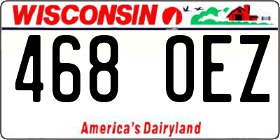 WI license plate 468OEZ