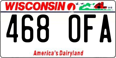 WI license plate 468OFA