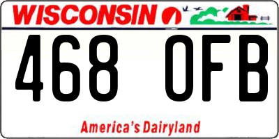 WI license plate 468OFB