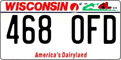 WI license plate 468OFD