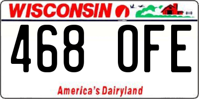 WI license plate 468OFE