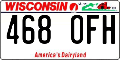 WI license plate 468OFH