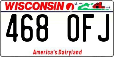 WI license plate 468OFJ