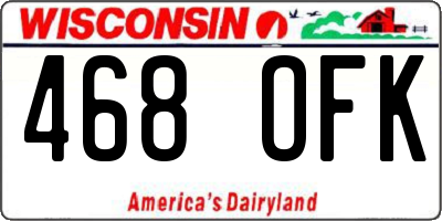 WI license plate 468OFK