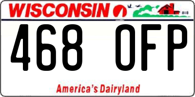 WI license plate 468OFP