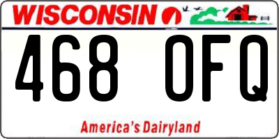 WI license plate 468OFQ