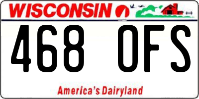 WI license plate 468OFS