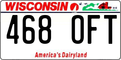 WI license plate 468OFT