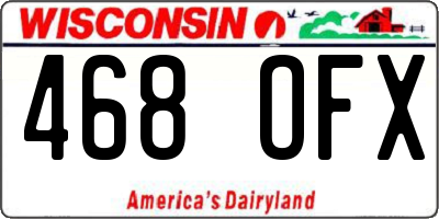 WI license plate 468OFX