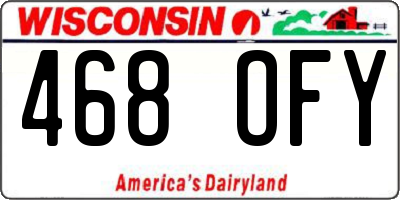 WI license plate 468OFY