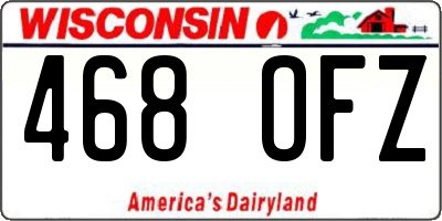 WI license plate 468OFZ