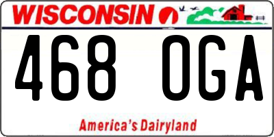 WI license plate 468OGA