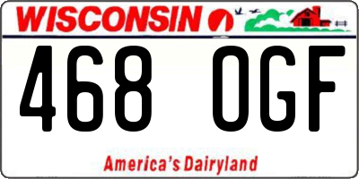 WI license plate 468OGF