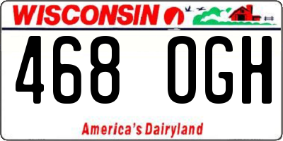 WI license plate 468OGH