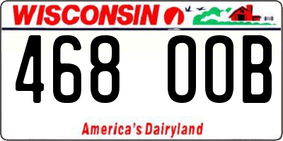 WI license plate 468OOB
