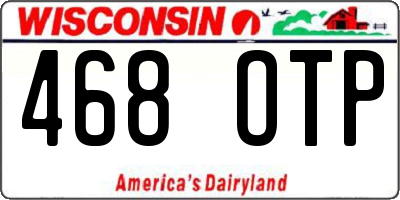 WI license plate 468OTP