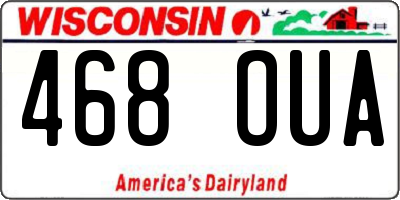 WI license plate 468OUA