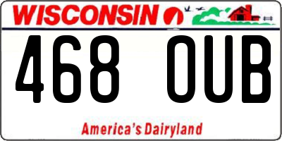 WI license plate 468OUB