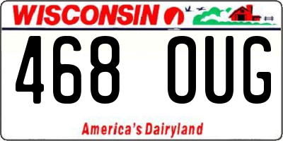 WI license plate 468OUG