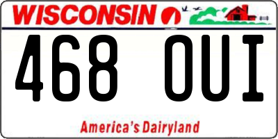 WI license plate 468OUI