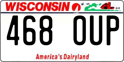 WI license plate 468OUP