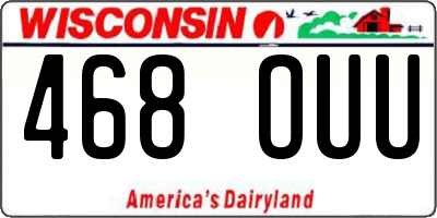 WI license plate 468OUU