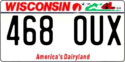 WI license plate 468OUX